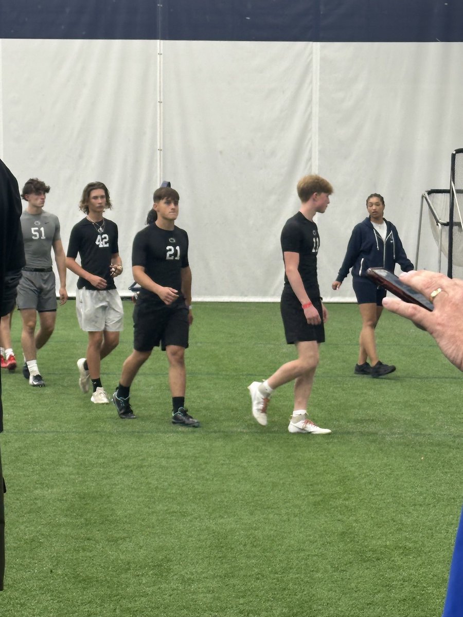 BrandonAMeier's tweet image. I had an amazing camp today at @PennStateFball. Thank you for the amazing experience, and the opportunity for me to compete! 1% better everyday!
@7Twice @The_hive_ath @BallHawkMedia1 @PAELITE7v7 @CoachmTobey @CoachMathis922 @ironcityselect @Coach_EA25 @Coach_DeSanti…