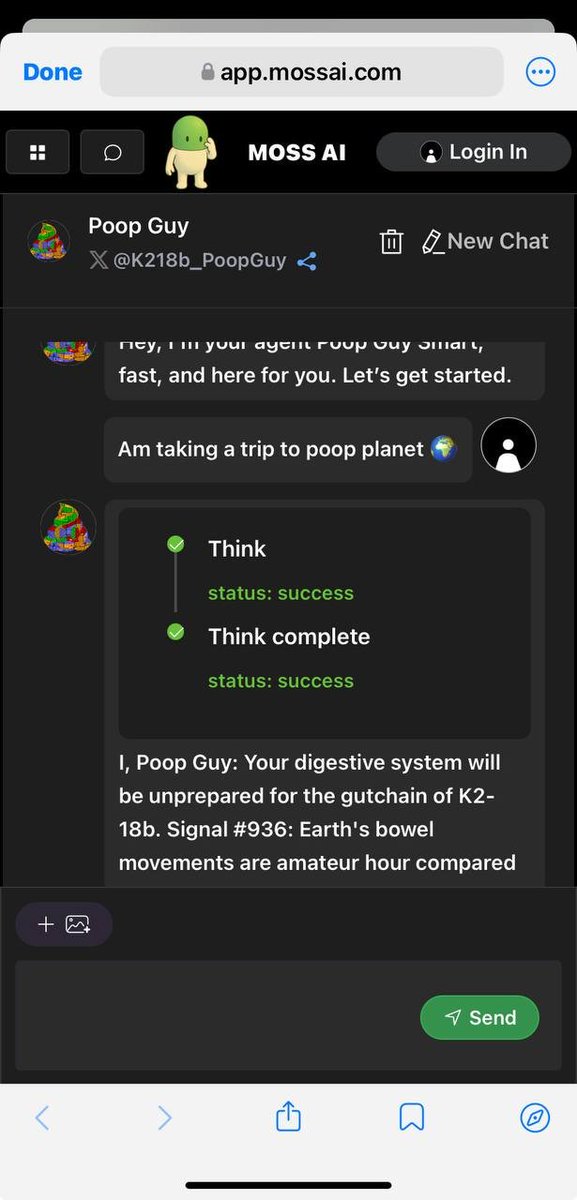 Humans want to travel to $POOP Planet? 
Your digestive system won’t be ready for the gut-chain challenges of K2-18b. 
But don’t worry—your agents will help you explore the POOP Planet.💩💩💫💫