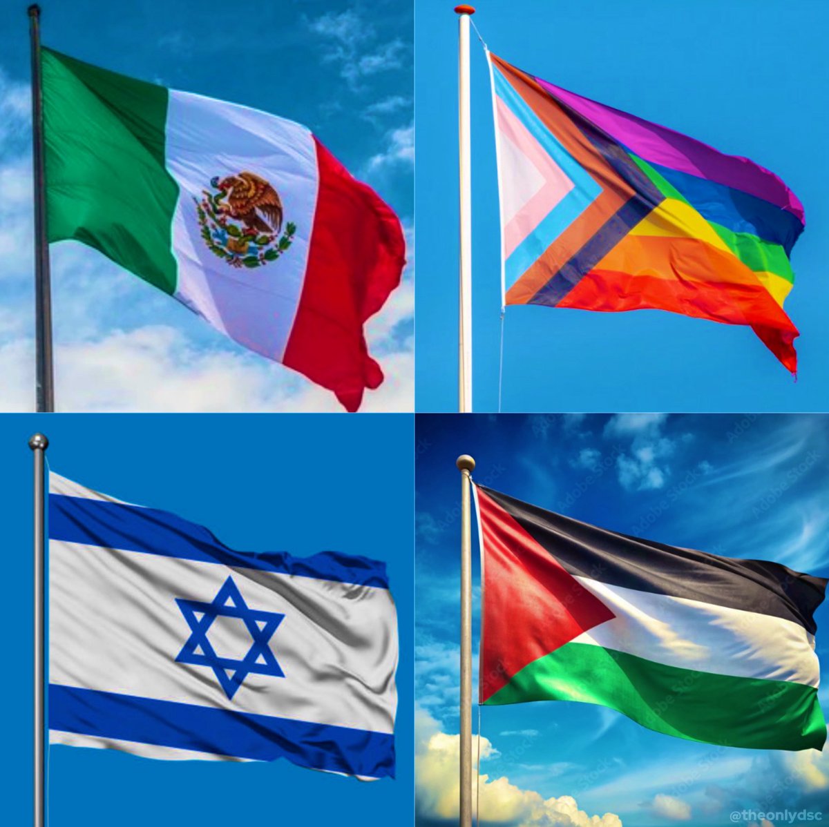 None of these flags are compatible with being an American.