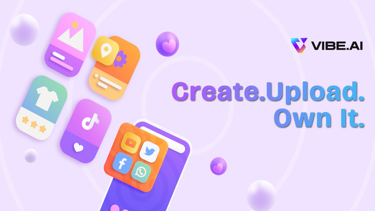 vibe_ai_'s tweet photo. Creators on vibe. ai don’t chase views.
They build ownership.
With every upload, every token, every connection.
#vibeai https://t.co/8FuYhtjx6b