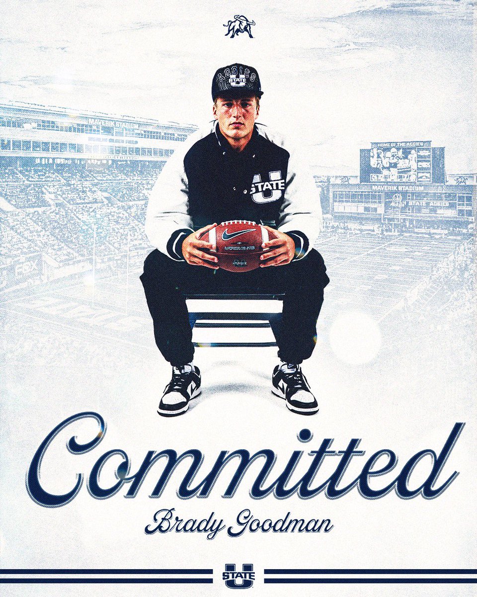 Brady Goodman (@bradygoodman_5) on Twitter photo After a great official visit, I’m blessed to announce my commitment to Utah State. Thanks to the coaches for believing in me! Go Aggies!! <a href="/CoachMJohns/">Matt Johns</a> <a href="/coachmcgiven/">Kevin McGiven</a> <a href="/CoachBroncoM/">Bronco Mendenhall</a> <a href="/USUFootball/">USU Football</a> After a great official visit, I’m blessed to announce my commitment to Utah State. Thanks to the coaches for believing in me! Go Aggies!! <a href="/CoachMJohns/">Matt Johns</a> <a href="/coachmcgiven/">Kevin McGiven</a> <a href="/CoachBroncoM/">Bronco Mendenhall</a> <a href="/USUFootball/">USU Football</a>