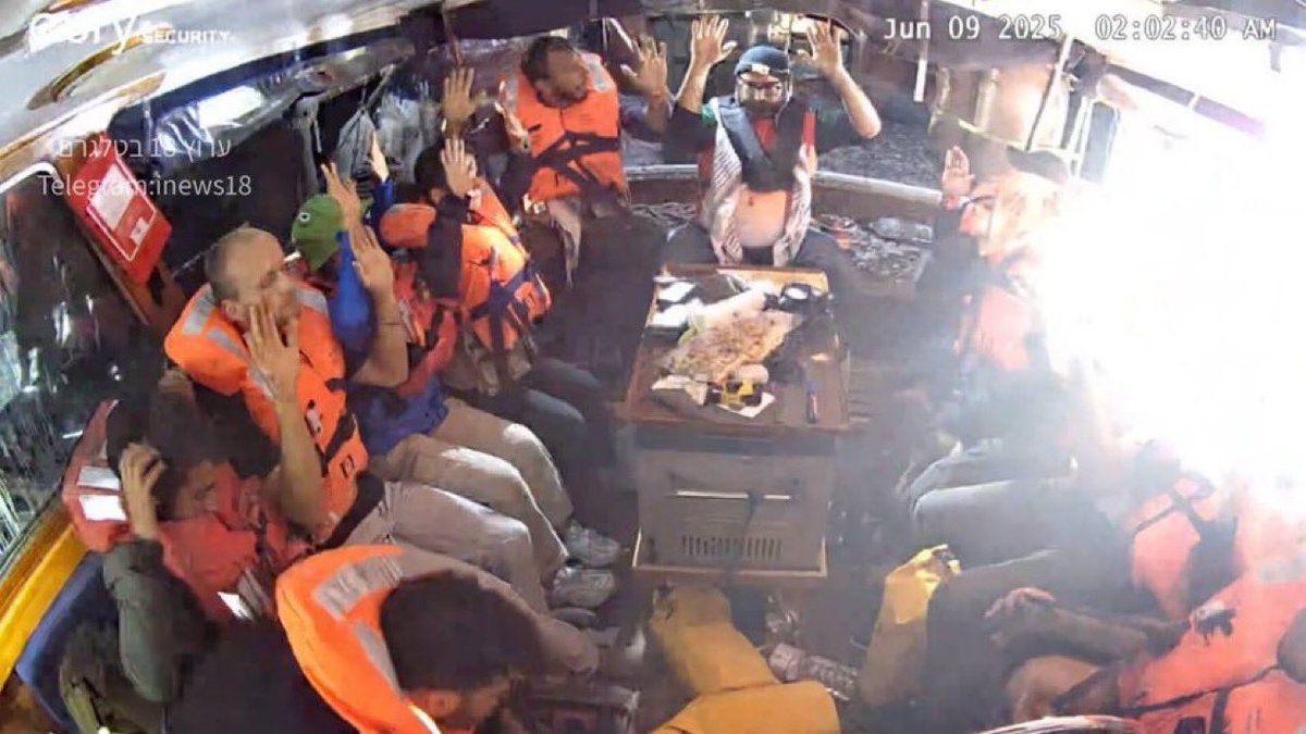 Good move! 

Israeli Navy commandos boarded the Gaza flotilla ship carrying Greta Thunberg.

Defense Minister Katz instructed the IDF to screen the atrocity footage from October 7th: "It is only fitting that the antisemitic Greta and her Hamas-supporting friends see exactly who