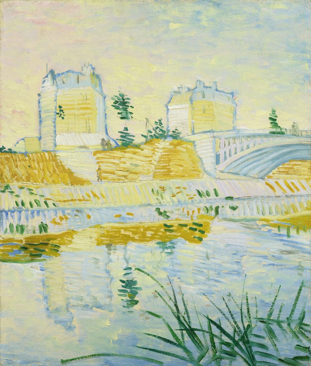 #VanGogh of the Day: The Seine with the Pont de Clichy, Summer 1887. Oil on canvas, 55 x 46 cm. Private collection.