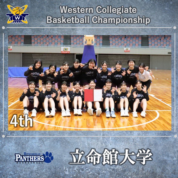 wcbc_info's tweet image. 【男子第75回女子第74回 西日本学生バスケットボール選手権大会 閉幕】

6月8日をもちまして、
男子第75回女子第74回西日本学生バスケットボール選手権大会が閉幕いたしました。

優勝：日本経済大学
準優勝：愛知学泉大学
3位：大阪人間科学大学
4位：立命館大学

#wcbc 
#西日本大会 
#大学バスケ