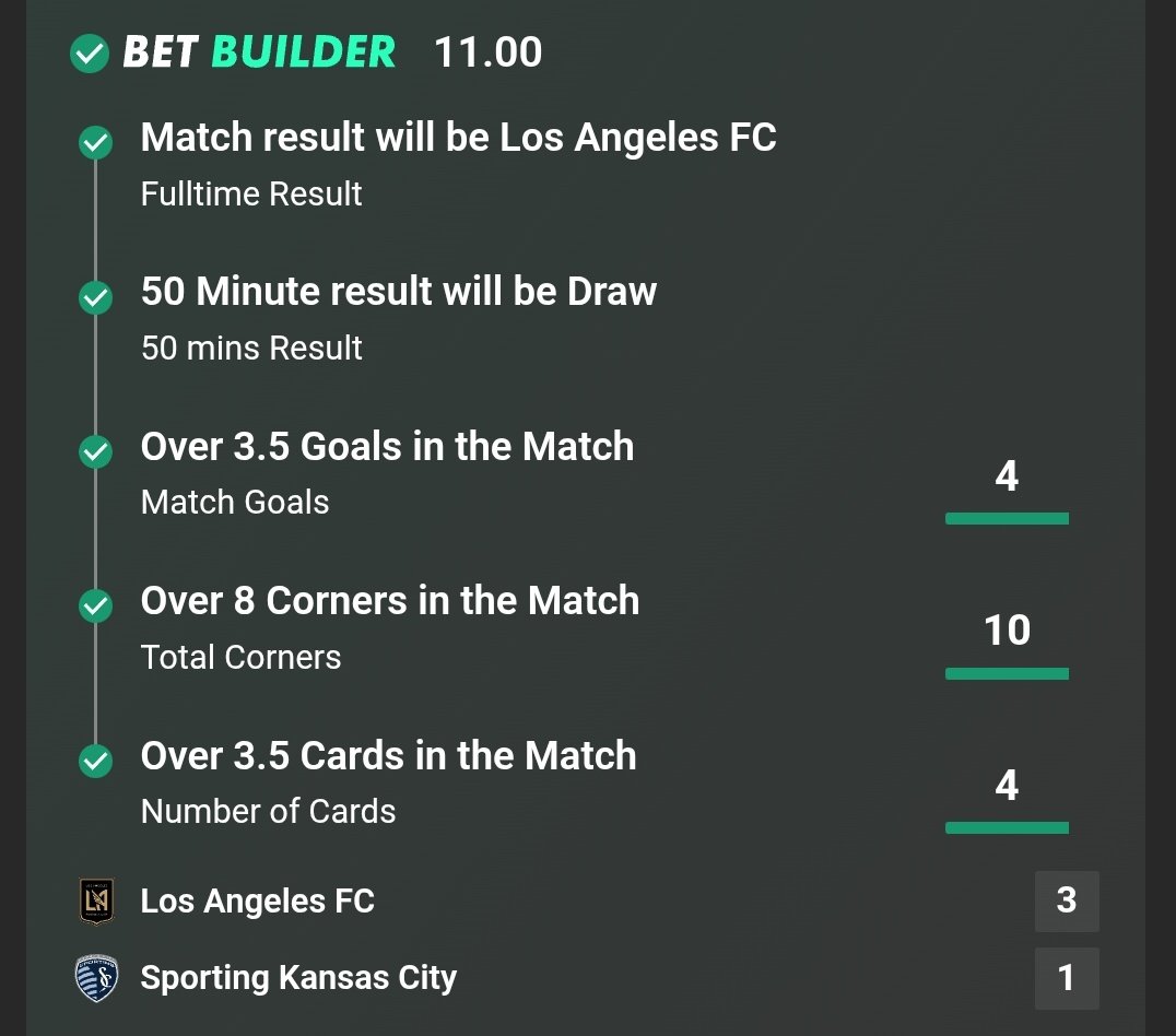 rit3489's tweet photo. A win in MLS
#LAFCvSKC
#MLSSeasonPass
#USAbetting
#drafkings #fanduel #bovada https://t.co/sGJQZHfvwe