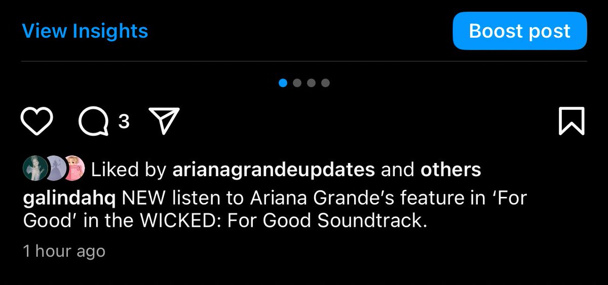 to clarify for the replies:
i am in no way erasing Cynthia from ‘For Good’. this slot very much features Ariana’s vocals, so I said ‘Ariana’s For Good’ as it’s HER part. i probably should have worded it how i did on Instagram. my bad!