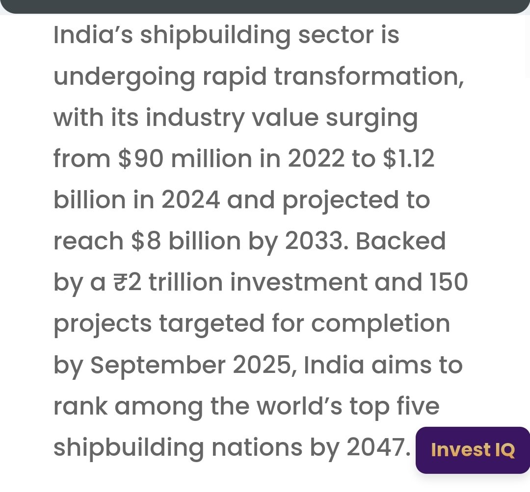 India's long term goal in shipbuilding