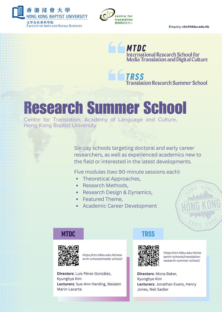 Don't miss out! Send us your personal statement at hkbu.questionpro.com/MTDC2025-Appli… and register for the Media Summer School 2025 by Monday, June 16th, to secure your spot.