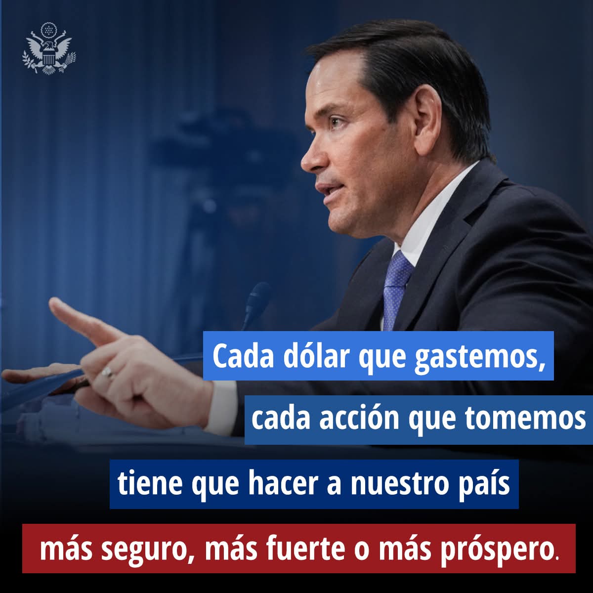 Jcherrera111's tweet photo. Según el secretario Rubio“Para defender los intereses nacionales Estados Unidos, debemos, número uno, asegurarnos que cada dólar gastado y cada acción tomada tengan resultados medibles que le cumplan al pueblo estadounidense.” US Embassy Guatemala@usembasy https://t.co/TrWMXPgO6k