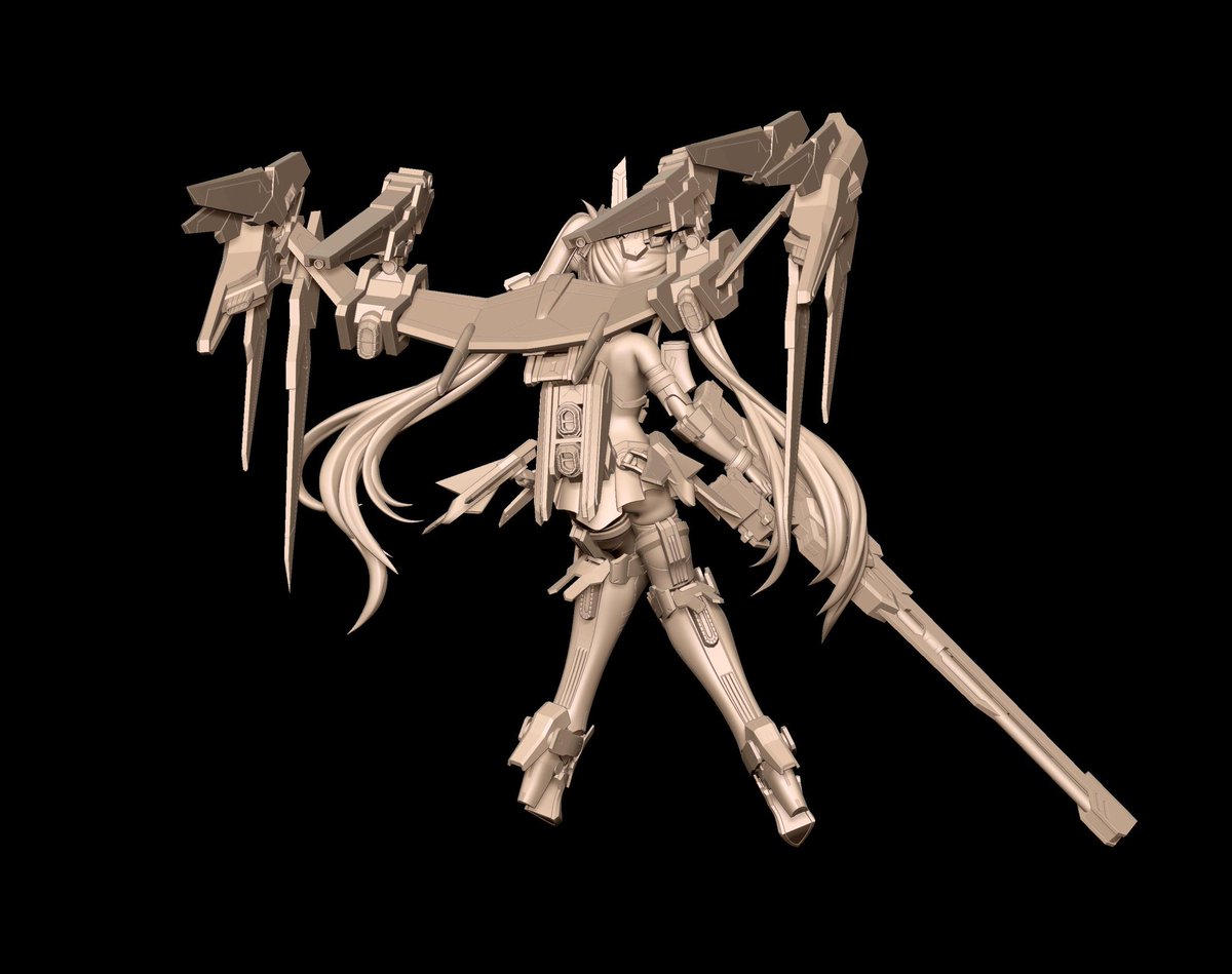 イラストレーターさん <a href="/Nabyssor/">Northabyssor深渊</a> と原型師さん <a href="/DerTodBQ/">啊修</a> の協力を得て、アリスの身体バランス・顔・髪・衣装の調整が完了しました。ただし、装甲パーツの干渉問題には本当に手を焼きました…。やはり初めてのメカ娘テーマは挑戦が多いですね…
#ブルアカ #天童アリス #WF2025S