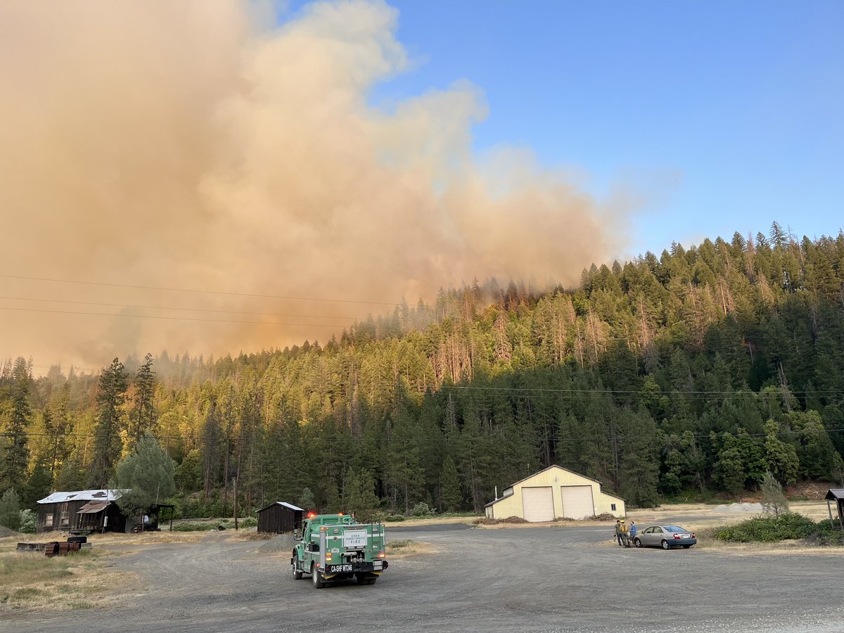 CHPTrinityRiver's tweet image. ***Drive With Caution****

Emergency crews are on scene for a fire caused by lightning on SR-3 at Marshall Ranch. 

Traffic is not affected at this time but please drive safe near emergency personnel and equipment.