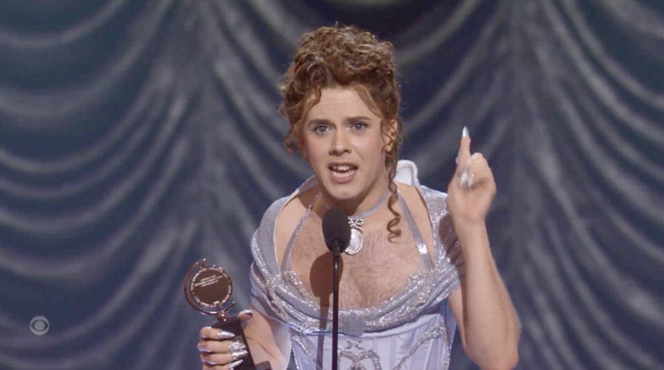 for me, the most meaningful win was Cole Escola for Oh, Mary! a madcap, ingenious, perfectly camp, stupid in the best kind of way performance that will go down in history. they are now the THIRD nonbinary actor to win a Tony, so it is time for nongendered acting categories!!!!!