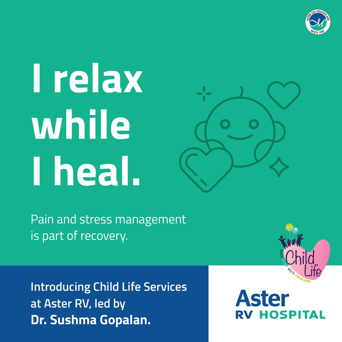 asterbangalore's tweet image. Healing with comfort and care 💚
At Aster RV, our Child Life Services help little ones relax, cope, and recover better emotionally and physically.

Led by Dr. Sushma Gopalan

#ChildLifeServices #HealingWithCare #PediatricSupport #AsterRV #AsterBangalore #AsterHospitals