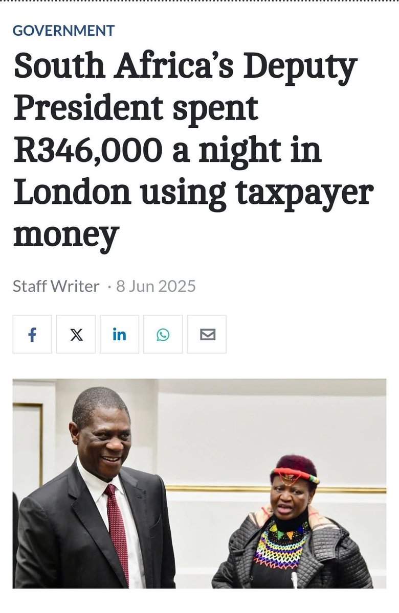Markosonke1's tweet image. So the Deputy President spends R350,000 per night in London? Is he sleeping on a mattress stuffed with gold bars and ANC manifestos? @CyrilRamaphosa @PresidencyZA — or is this the “New Dawn” package deal? We need answers