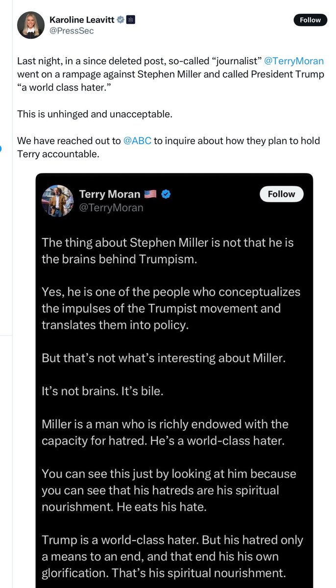 Scott_Wiener's tweet photo. ABC — by caving to regime bullying &amp; suspending this reporter because he criticized Trump — is once again selling out the very idea of a free press. Truly shameful. https://t.co/Ke2HJdYWgN