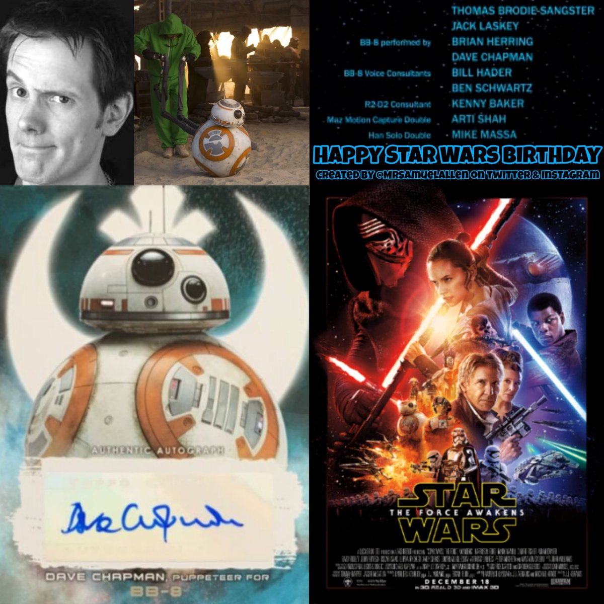 MrSamuelAllen's tweet image. Happy Birthday to #DaveChapman, he worked on many #StarWars projects. May he have a good one.