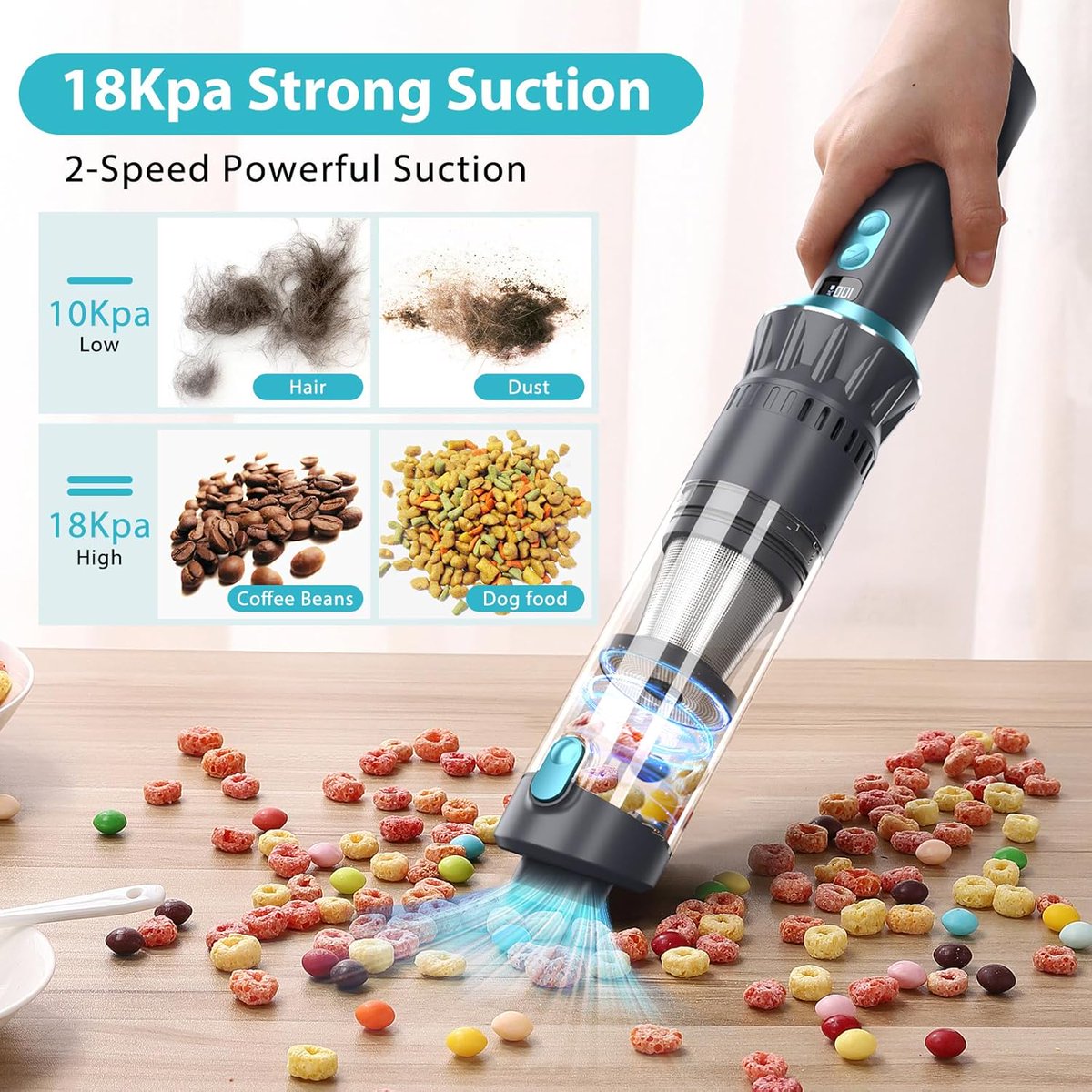 Handheld Vacuum Cleaner with Brushless Motor, 18KPA Suction, Power Display, Multi layer Filtration, and Charging Dock

🧹 Enjoy an incredible 50% discount and keep your car and home spotless with ease

• Retail Price : $79.99  
• Discounted Price : $39.99  
• Promo code :