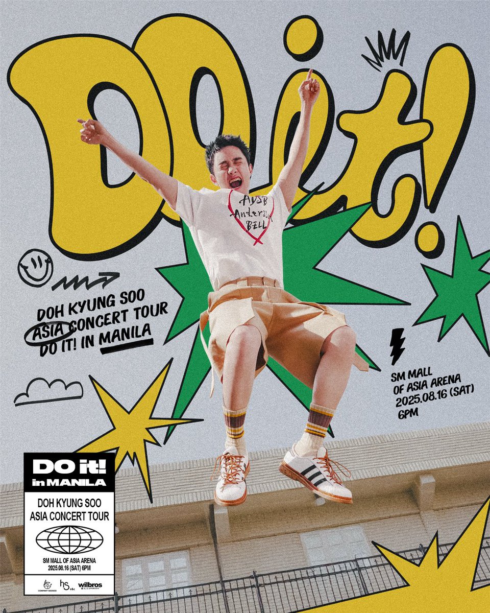 WilbrosLive's tweet image. Attention, EXO-Ls and Dandanies! 📢
D.O. is set to return to the Philippines with his first full-scale solo concert 'DO it!' in MANILA!
𝐃𝐎𝐇 𝐊𝐘𝐔𝐍𝐆 𝐒𝐎𝐎
ASIA CONCERT TOUR
&lt;DO it!&gt; in MANILA
2025.08.16 SAT 6PM
SM Mall of Asia Arena
Tickets On-Sale: June 14 SAT 12PM…