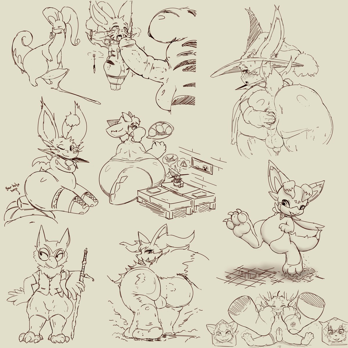 Another sketch page. I've heard that it's good to be doing a lot of these