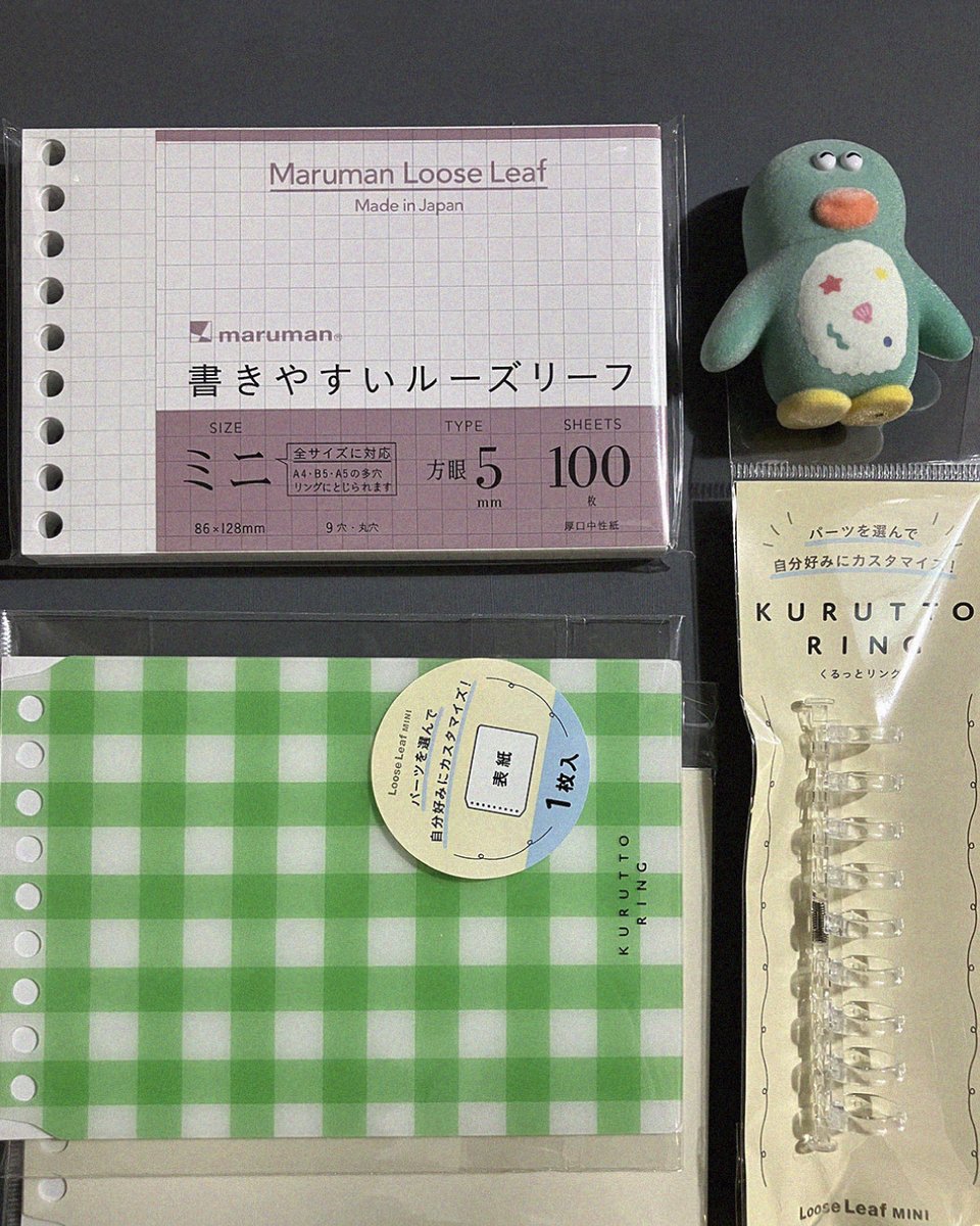 kashimaro's tweet image. マルマンさんの「くるっとリング」買った😍
順番変えられるルーズリーフの良さ＆小さめサイズで使い方無限大な予感🚀旅のしおり、くるっとリングで作ろうと思ってる〜。
あと無地リフィルで自作リフィルもやる予定。

#マルマン #maruman #書きやすいルーズリーフ #KURUTTORING #くるっとリング