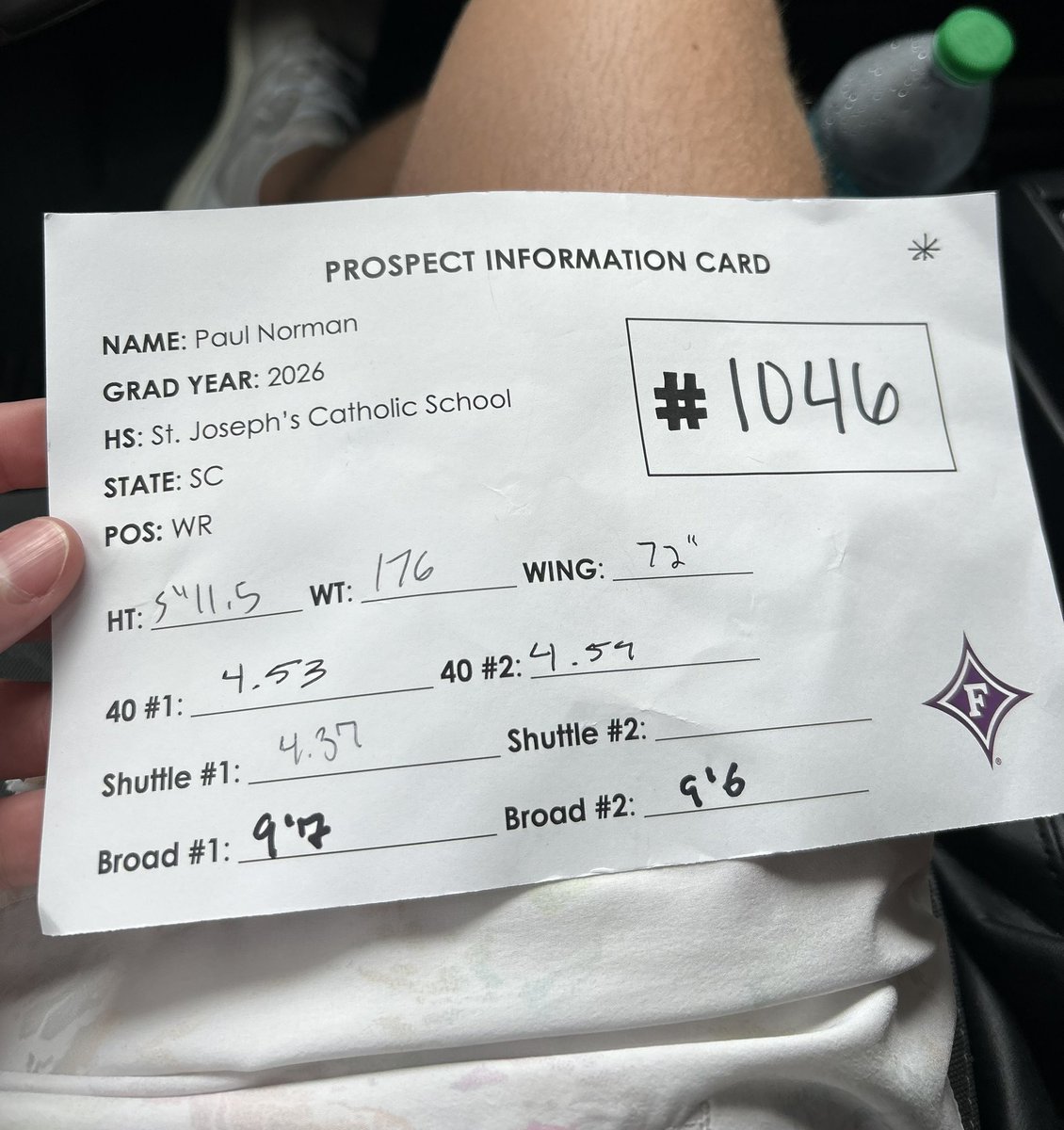 Paul Norman (@paul_norman07) on Twitter photo Had a great time <a href="/PaladinFootball/">Furman Football</a> yesterday. Got to go into detail on receiver work. Ran a 4.53 40 and went 4/4 in competition. Enjoyed talking with <a href="/DrewDudzik/">Drew Dudzik</a> and <a href="/TerryUrsin/">Terry Ursin</a> Had a great time <a href="/PaladinFootball/">Furman Football</a> yesterday. Got to go into detail on receiver work. Ran a 4.53 40 and went 4/4 in competition. Enjoyed talking with <a href="/DrewDudzik/">Drew Dudzik</a> and <a href="/TerryUrsin/">Terry Ursin</a>