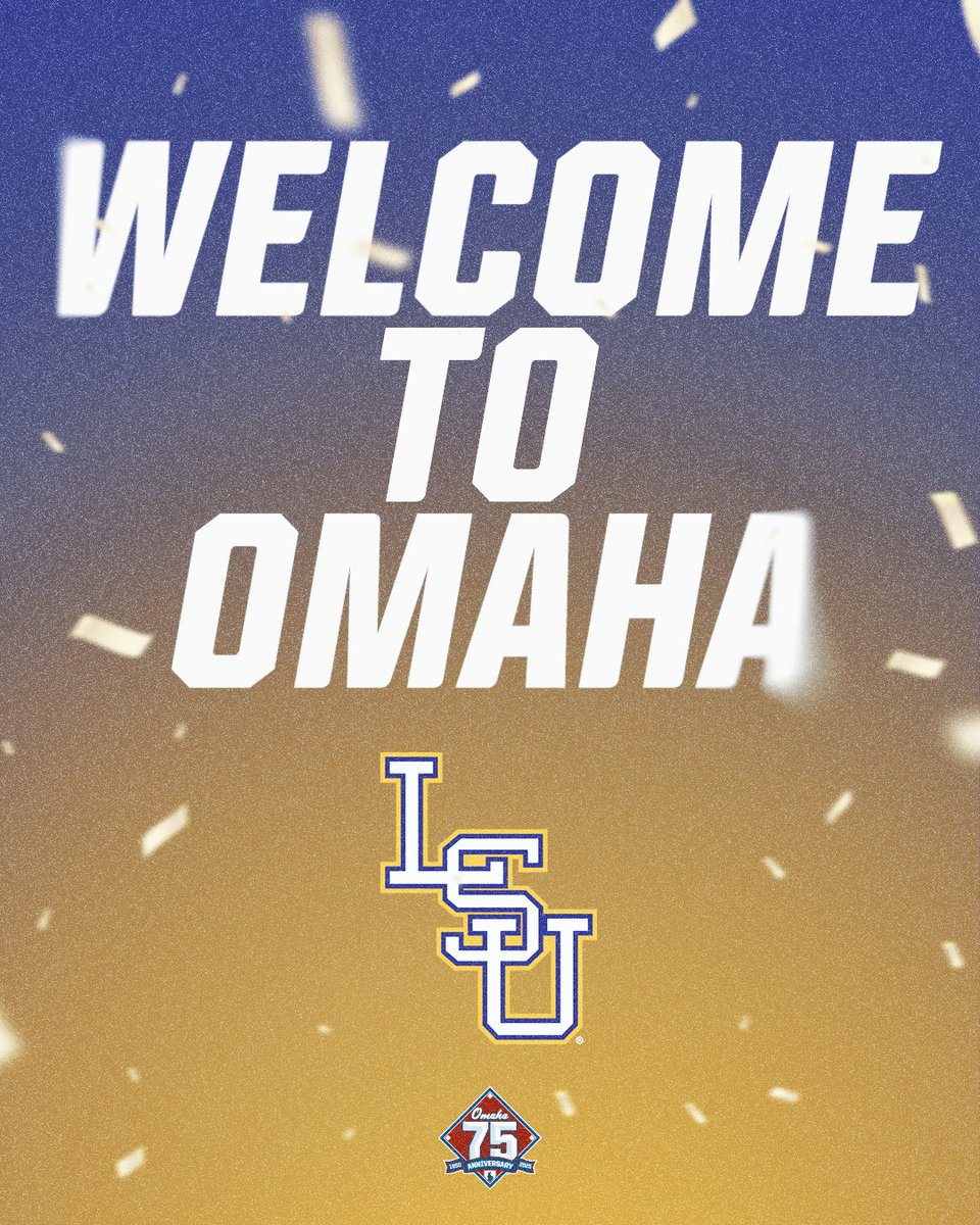 College World Series of Omaha (@cwsomaha) on Twitter photo π§πππππ§ π£π¨π‘ππππ!
WELCOME TO OMAHA <a href="/LSUbaseball/">LSU Baseball</a>.
#MCWS x #RoadToOmaha π§πππππ§ π£π¨π‘ππππ!
WELCOME TO OMAHA <a href="/LSUbaseball/">LSU Baseball</a>.
#MCWS x #RoadToOmaha