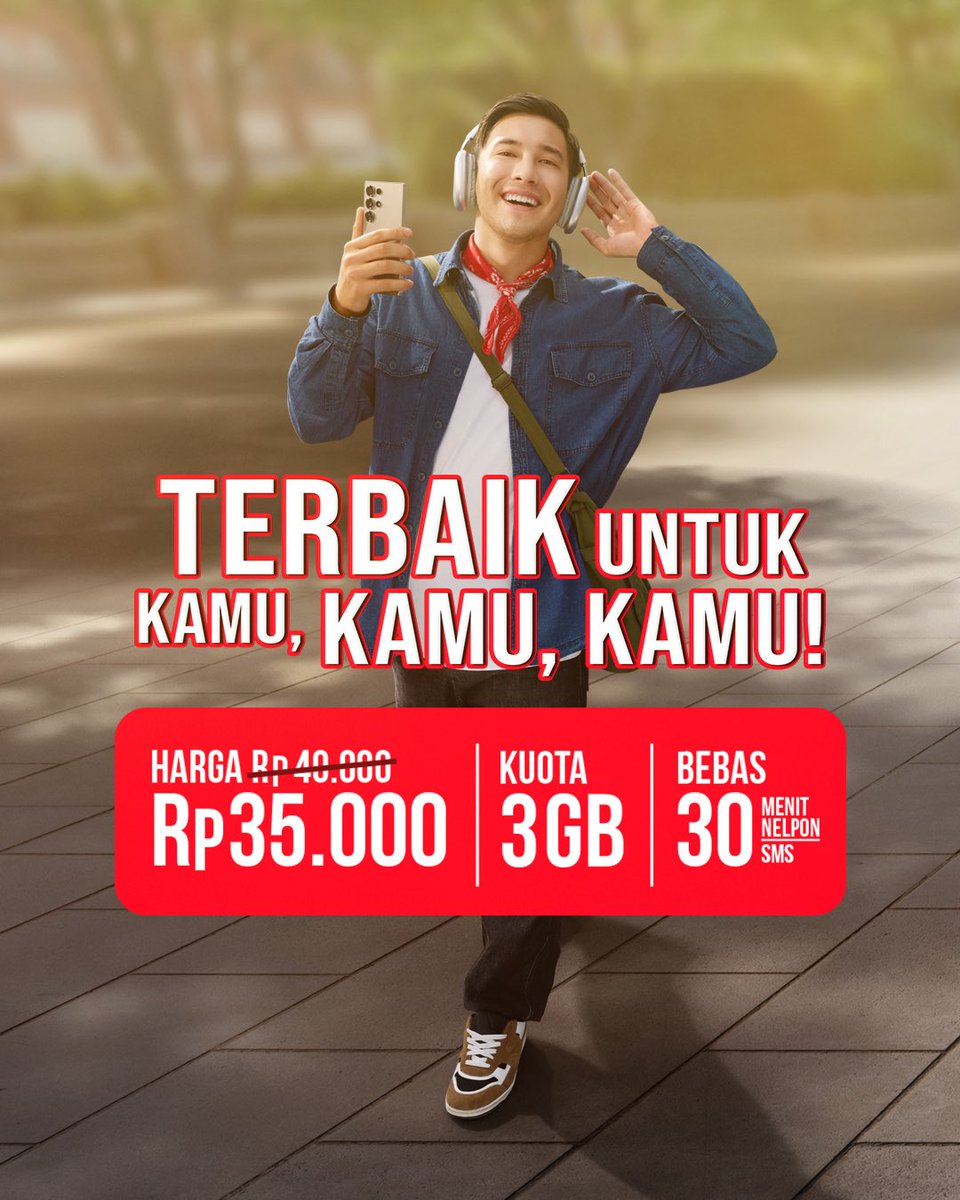 SIMPATI's tweet image. 🎉 SIMPATI – Terbaik Untukmu! 🎉

🔥 Hanya Rp35.000
📶 Kuota 3GB
📞 30 Menit Bebas Nelpon &amp;amp; SMS
💥 Bisa pilih benefit dari brand favoritmu!

Info lengkap: tsel.id/SIMPATI 

#SIMPATI #SIMPATITerbaikUntukmu