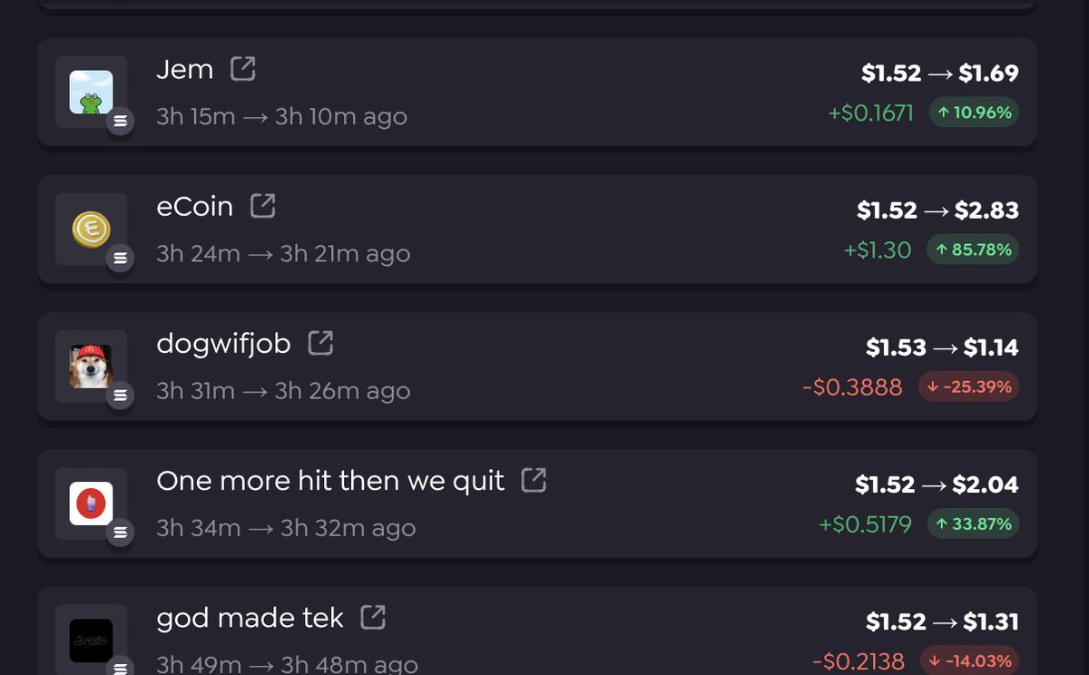 Spent the whole night testing Meme Sniping 2.0 on #FatBot  . Set up several bots and focused on % gains instead of pure $ value. The results are insane — this isn't random luck, but repeatable, long-term winning strategies. FatBot is changing <a href="/pumpdotfun/">pump.fun</a>  trading forever. 🚀