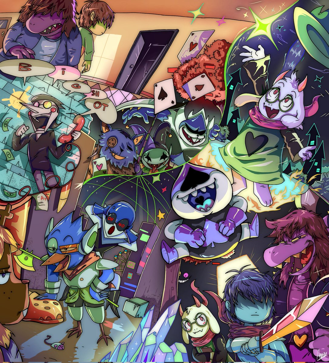 Akage_IMP's tweet image. Flipping the pages ❤️✨ #DELTARUNE