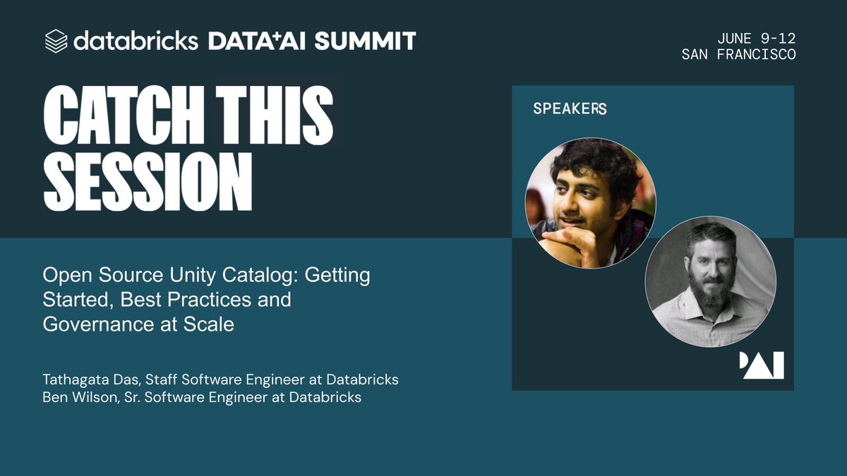 unitycatalog_io's tweet image. Open Source Unity Catalog: Getting Started, Best Practices and Governance at Scale 🚀
Attending #DataAISummit this week? Here’s a session you don’t want to miss!
Explore how to use Unity Catalog, discover its latest features, and dive into the open source ecosystem. 🙌
In this…