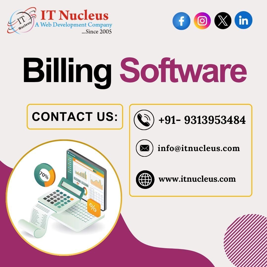 itnucleus's tweet image. Billing Software🧑‍💻💻📑
Automate your billing and boost your growth. 
.
.
For More Information📱📧🌐
.......
Contact Us: +91-9313953484
Mail Us : info@itnucleus.com
Please Visit: buff.ly/3SMoWtG
.
.
#billingsoftware #gstbillingsoftware #softwaredevelopment