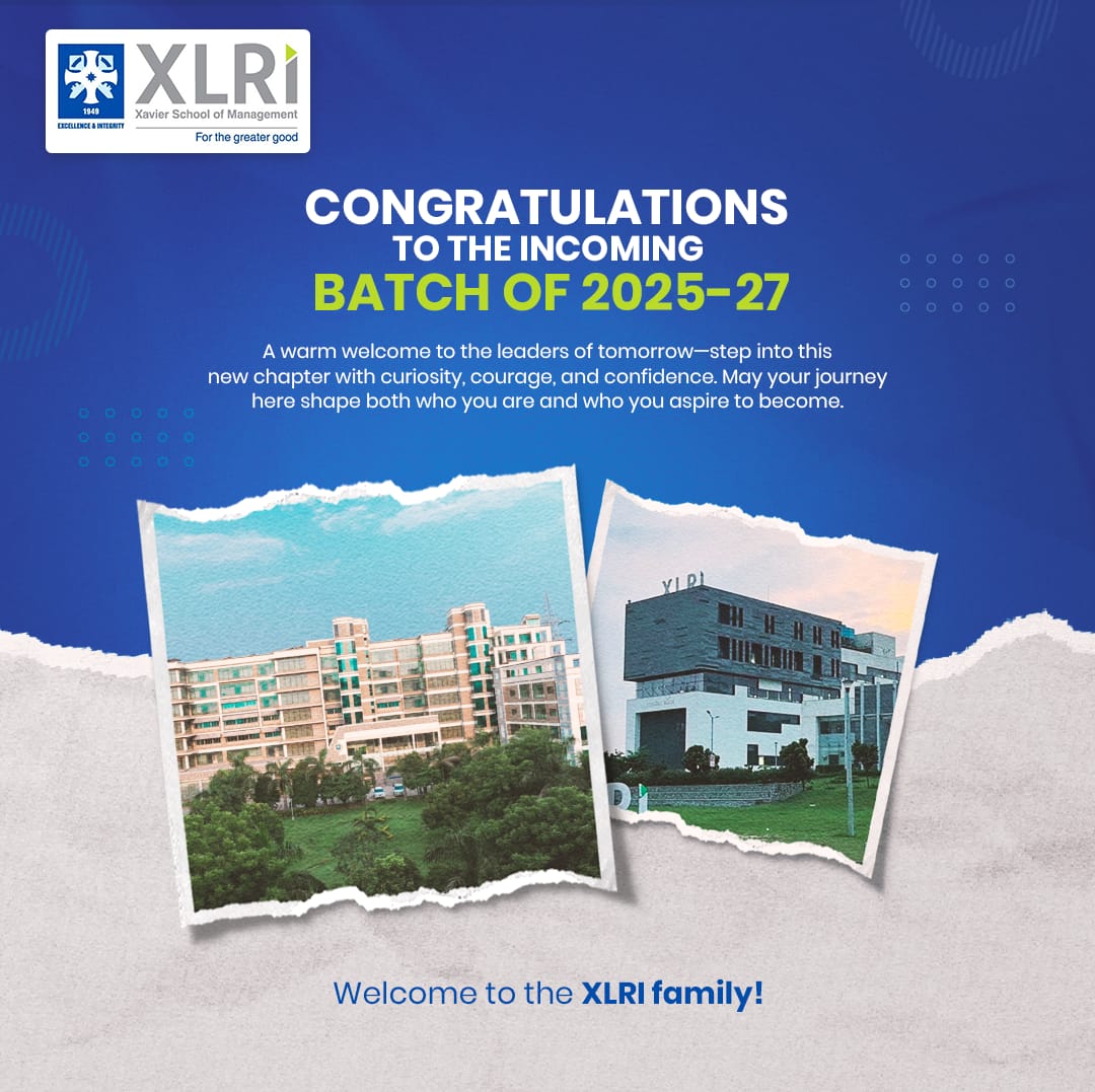 Welcome, Batch of 2027, to XLRI – where excellence meets purpose. As you begin this journey of growth and leadership, may you uphold the legacy and shape a future driven by values. Here's to new beginnings! #NewBeginnings #FutureLeaders