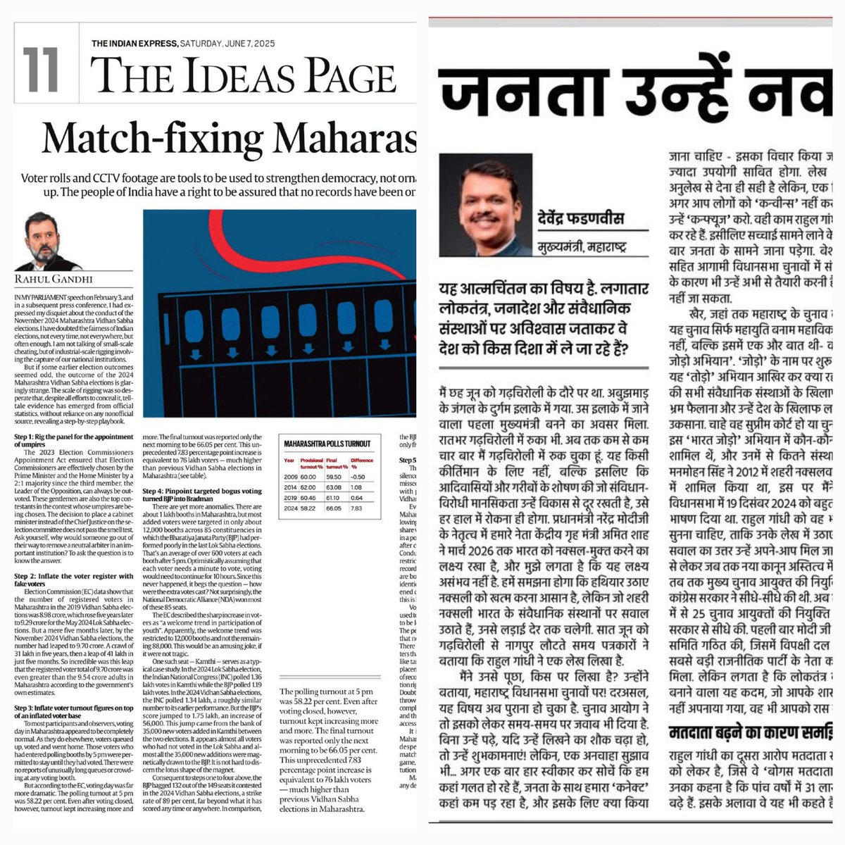 प्रश्ण इलेक्शन कमीशन ला आणि उत्तर कोण देताहेत !!!  
चोर के दाढी मे तिनका.