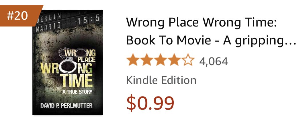 David P Perlmutter - Author. Actor. Dreamer. ✍🏼🎬 (@davepperlmutter) on Twitter photo Just for you AUTHORS, drop a book link and cover for my READERS, go…..
#WrongPlaceWrongTime #20 on #Amazon in #America relinks.me/DavidPPerlmutt… ✍🏼
#BooksWorthReading <a href="/RileyBlakeBooks/">Riley Blake</a> #TrueStory #BooksMakeGreatGifts #BookBoost #KindleUnlimited <a href="/AmazonKindle/">Kindle</a> <a href="/amazonbooks/">Amazon Books</a> Just for you AUTHORS, drop a book link and cover for my READERS, go…..
#WrongPlaceWrongTime #20 on #Amazon in #America relinks.me/DavidPPerlmutt… ✍🏼
#BooksWorthReading <a href="/RileyBlakeBooks/">Riley Blake</a> #TrueStory #BooksMakeGreatGifts #BookBoost #KindleUnlimited <a href="/AmazonKindle/">Kindle</a> <a href="/amazonbooks/">Amazon Books</a>