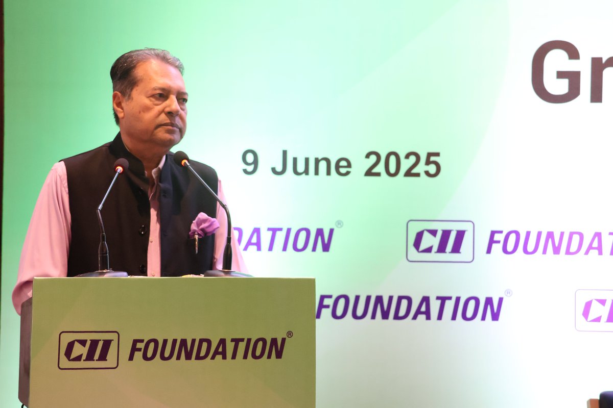 CIIFoundation's tweet image. “As we stand at the intersection of CSR, SDGs &amp;amp; ESG, we must move from compliance to commitment — shaping a future that is economically strong, socially just &amp;amp; environmentally resilient.”
— Dr. Bhaskar Chatterjee Chairman, MSD 10, BIS. Former DG &amp;amp; CEO -IICA at #GreenerTomorrow