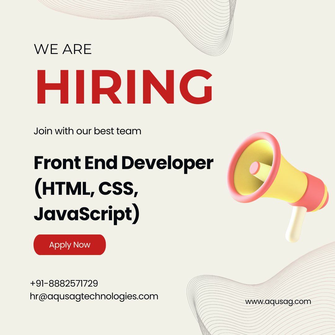 aqusag's tweet image. 👨‍💻 We’re hiring a Front-End Developer in Noida (on-site)!

💻 HTML, CSS, JS | 1+ YoE | ₹15K/month
🎯 WordPress is a plus!
📧 Send your resume: hr@aqusagtechnologies.com 
📱 WhatsApp: +91-8882571729

aqusag.com/jobs/detail/fr…

#Hiring #FrontendDev #NoidaJobs #DeveloperJobs