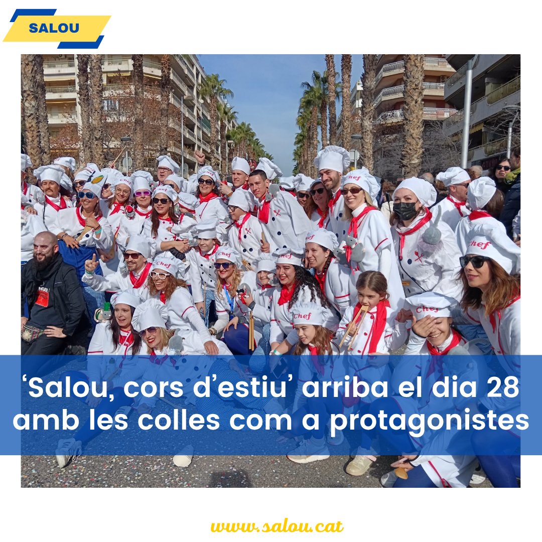 ‘Salou, cors d’estiu’, que omplirà els carrers de ritme, color i alegria, amb les colles locals com a grans protagonistes, començarà a les 20 h, amb la sortida de la gran desfilada, des de l’avinguda Carles Buïgas. 

👉 + INFO: acortar.link/f9f7po