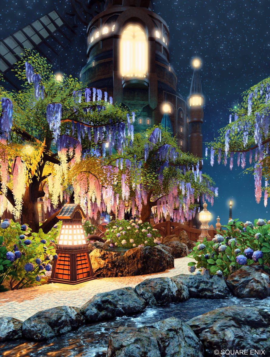 ゼロムス並木道 ウィステリア並木道は 紫陽花のお庭に変わりました