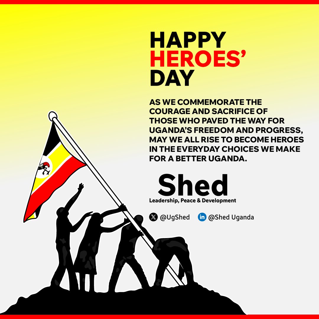 On this #HeroesDay, we salute the courage and sacrifice of those who paved the way for Uganda’s freedom and progress. Their legacy calls us to live with purpose — to lead with integrity, to build peaceful communities, and to work tirelessly toward development that leaves no one