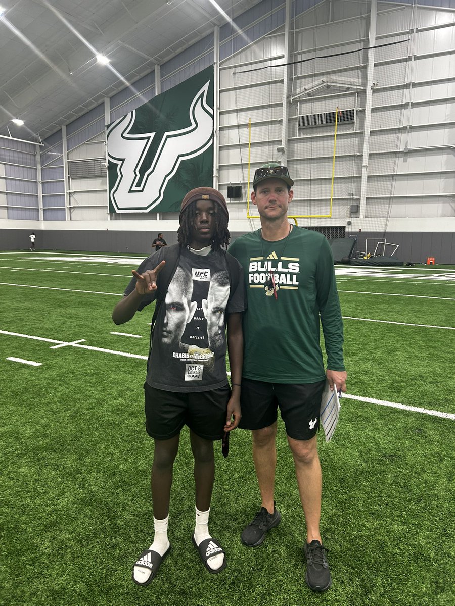 Omar Germany (@omargermany27) on Twitter photo Blessed to be able to compete at the University of South Florida <a href="/USFFootball/">USF Football</a>. Had a great conversation with <a href="/CoachJGordo/">Joel Gordon</a> more to come soon 🔜
<a href="/CoachSCouncil92/">Shawn Council</a> <a href="/thecoachmccaleb/">Coach Bruce McCaleb</a> <a href="/StephenGarcia/">Stephen Garcia</a> <a href="/SpinItAthletics/">Spin It Athletics</a> Blessed to be able to compete at the University of South Florida <a href="/USFFootball/">USF Football</a>. Had a great conversation with <a href="/CoachJGordo/">Joel Gordon</a> more to come soon 🔜
<a href="/CoachSCouncil92/">Shawn Council</a> <a href="/thecoachmccaleb/">Coach Bruce McCaleb</a> <a href="/StephenGarcia/">Stephen Garcia</a> <a href="/SpinItAthletics/">Spin It Athletics</a>