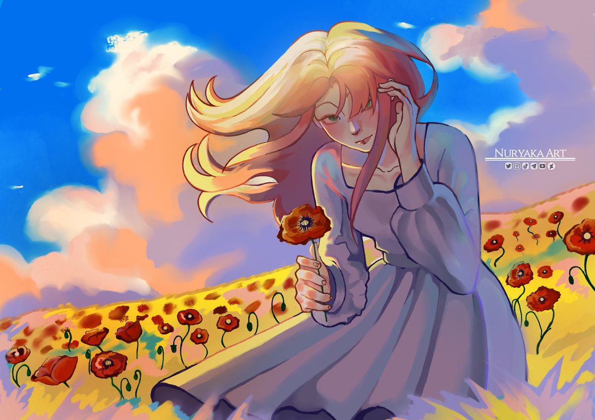 nuryakaart's tweet photo. 🍃🌺💗🌤#illustration #illust #art #artwork #originalcharacter #イラスト #イラストレーション #イラ https://t.co/11s3kviusd