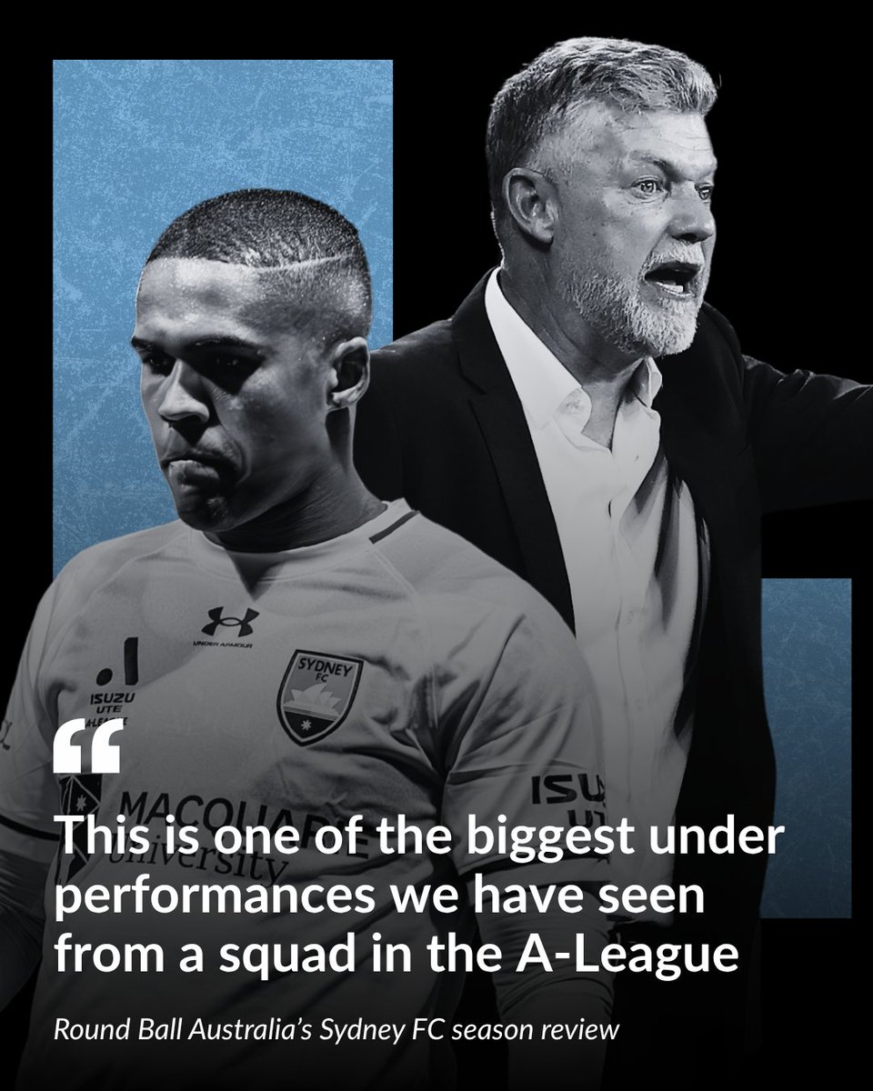 RoundBallAus's tweet photo. A star-studded line-up were everyone's favourite for A-League Men silverware. Instead, Sydney FC ended trophyless.

SEASON REVIEW: https://t.co/Lgcp1NaC3q https://t.co/Kd53WvZn3o