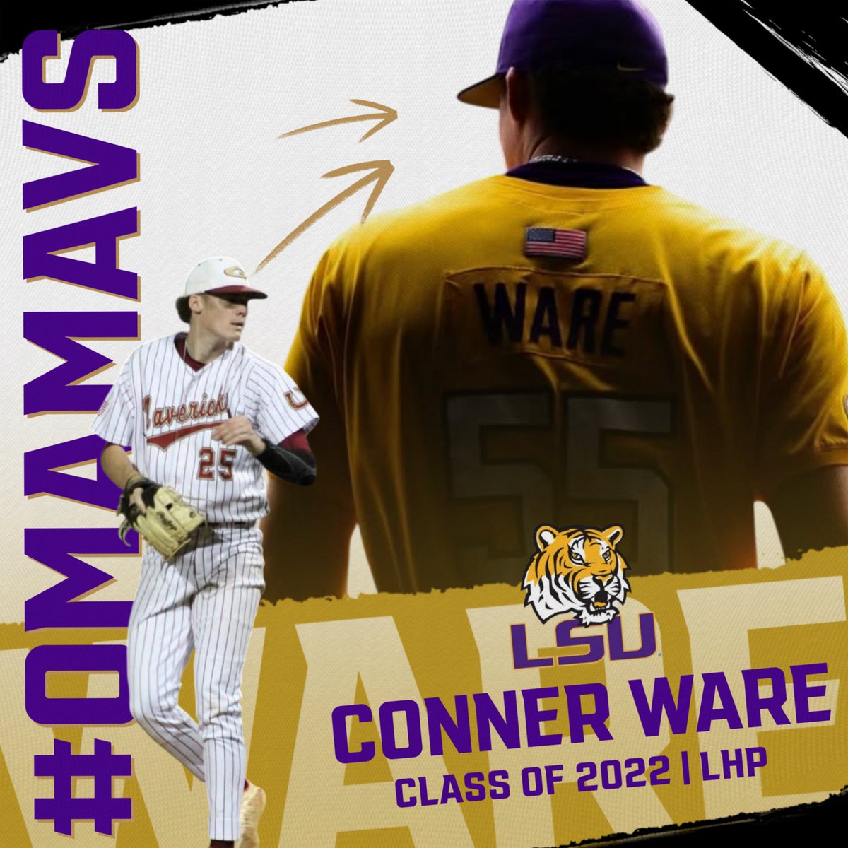 Germantown Baseball (@gm_baseball) on Twitter photo Congratulations to former Mav, <a href="/cware25/">Conner Ware</a>, and the LSU Tigers on advancing to Omaha! Good luck and we’re proud of you! #GoMavs #GeauxTigers Congratulations to former Mav, <a href="/cware25/">Conner Ware</a>, and the LSU Tigers on advancing to Omaha! Good luck and we’re proud of you! #GoMavs #GeauxTigers
