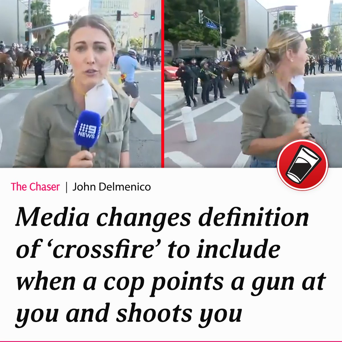 "We are sad that the journalist didn't dodge the projectile that chose to go towards her" said her employer.