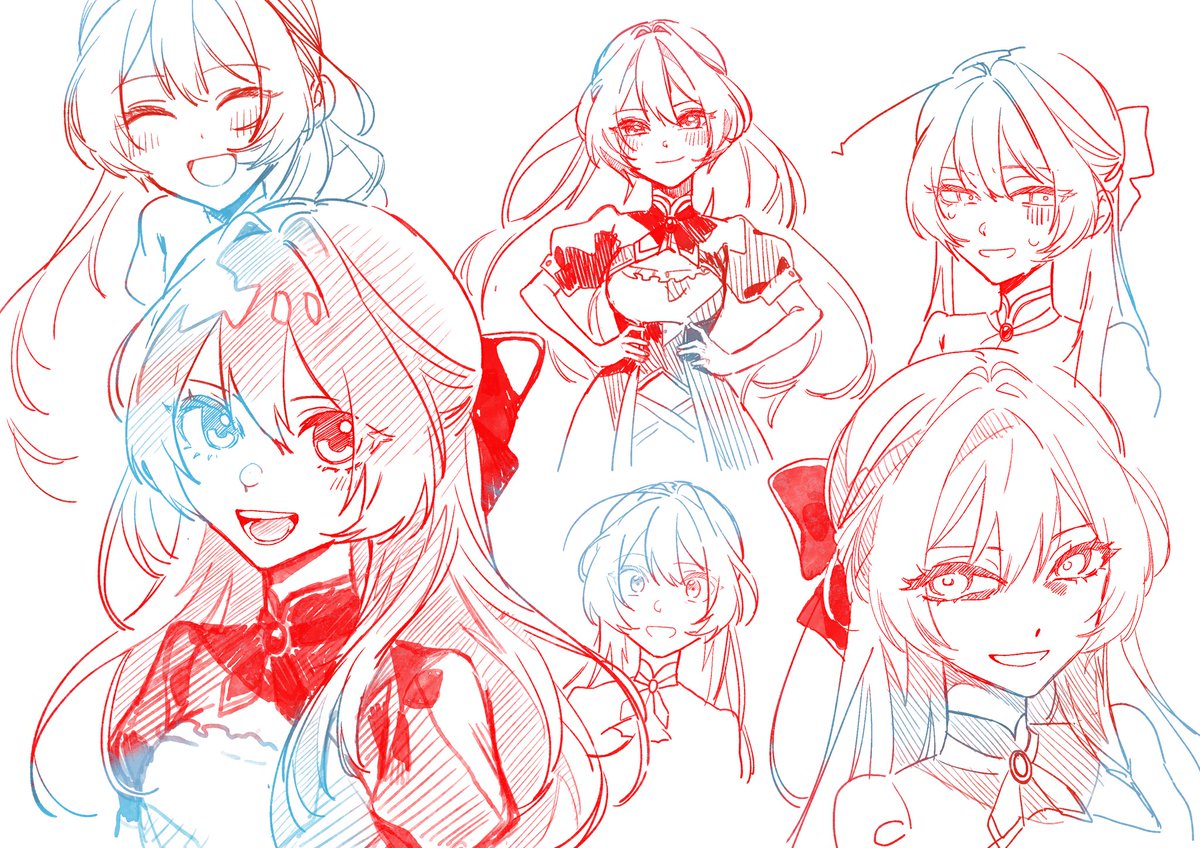 マキアのいろんな表情が見たい！と思って描いたものの中々マキアらしい表情描けませんでした無念