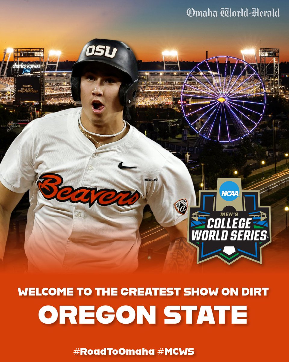 OWHmavs's tweet image. Welcome to Omaha, Beavers!
@BeaverBaseball has punched its ticket to the College World Series!
Here’s the lineup so far: omaha.com/sports/college…
#MCWS #RoadToOmaha #GoBeavs