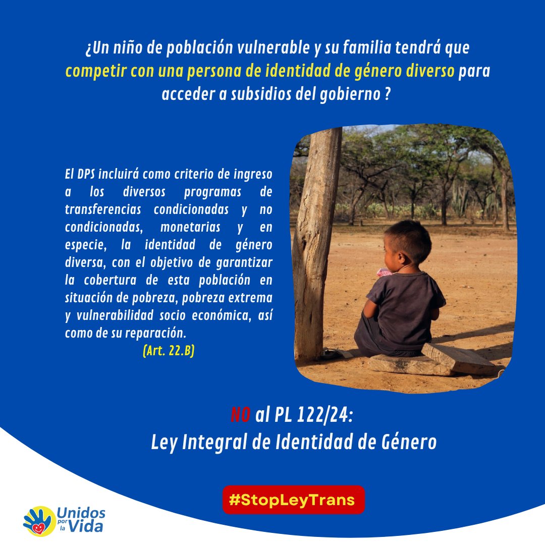 No hay recursos para tantas necesidades prioritarias...y ahora la población vulnerable deberá competir por los pocos $$$ con géneros inexistentes #StopLeyTrans