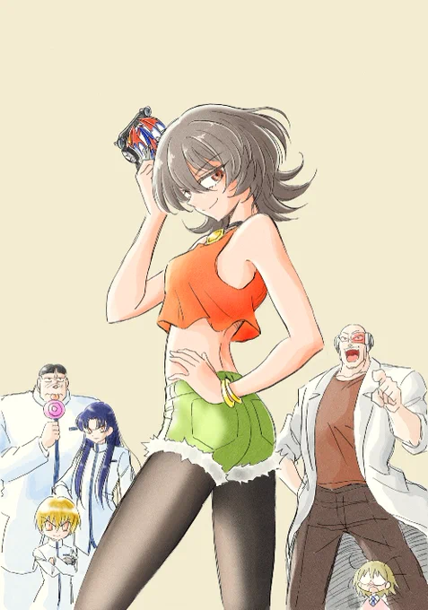 こした先生も待望のダウナーお姉さん連載再開! お姉さんの『ミニ四駆』回に合わせて、 こした先生がノリノリで描いてくださったイラストを再公開です! #ダウナーお姉さんは遊びたい #ミニ四駆 #レツゴ