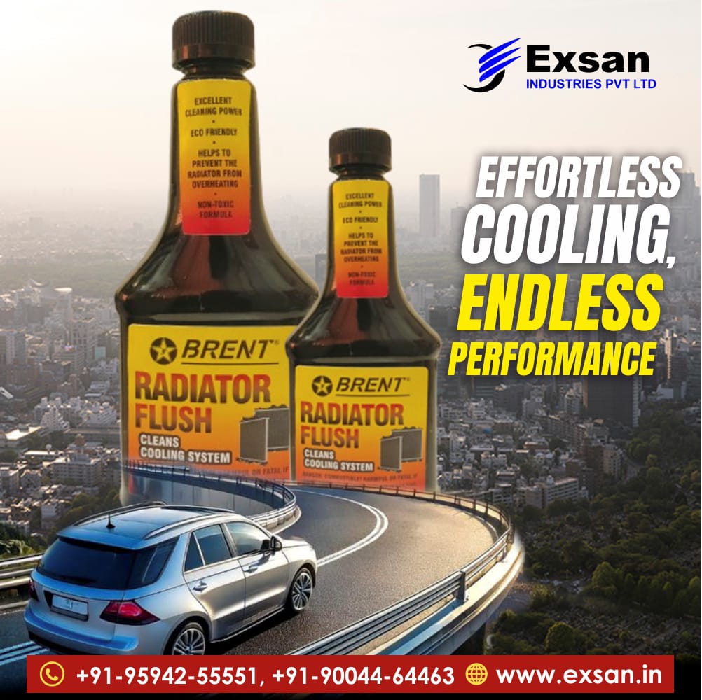 🚗 Overheating engine? Exsan Radiator Flush removes rust, scale &amp; buildup for better cooling, longer radiator life &amp; smoother performance.
Use before coolant change.
📞 +91 95942 55551 | +91 90044 66463
🔗 EXSAN.IN