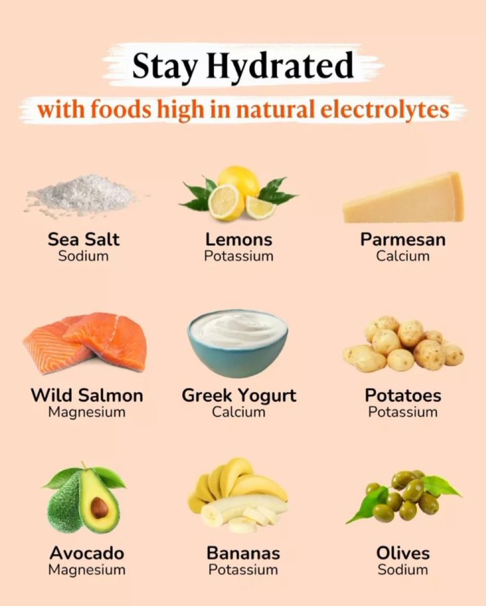Stay hydrated with foods high in natural electrolytes👇